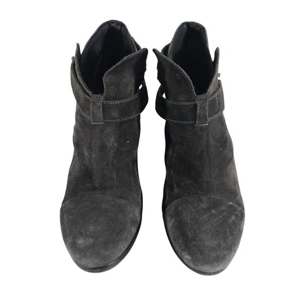 RAG & BONE, NYC! STORMY GRAT GENUINE SUEDE LEATHER DUAL WRAP ANKLE BOOTS! SZ 8M - Picture 4 of 10